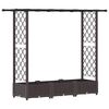 vidaXL Pacelta gulta ar treliem un jumtu Brūna 164 x 40 x 121 cm PP