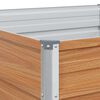 vidaXL Augstā puķu kaste Gaiši brūns 400 x 80 x 77 cm Cinkots tērauds