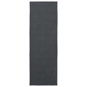 vidaXL Paklāja ceļ&scaron; ORIZ 1150 gsm Melna sieta raksts