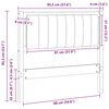 vidaXL Mīkstināts gultas galvgalis Brūna 90 cm Ciets priedes koks