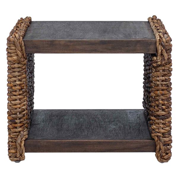 vidaXL Sānu galds Dabiska 44.5 x 45 x 45 cm Cieta mahagona koks