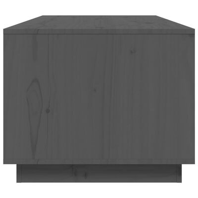 vidaXL kafijas galdiņš, pelēks, 100x50x41 cm, priedes masīvkoks