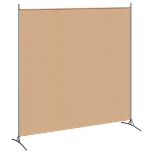 vidaXL Viena paneļa telpas dalītājs Bē&scaron;a 175 x 180 cm Audums