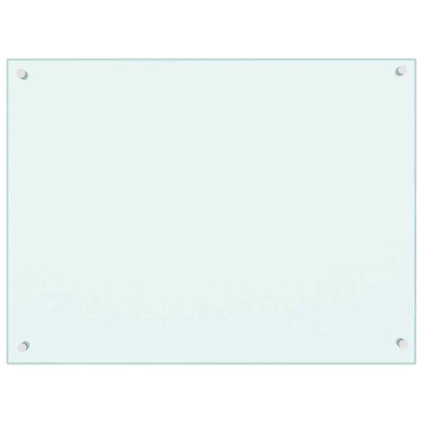 vidaXL virtuves sienas panelis, 80x60 cm, rūdīts stikls, piena krāsas