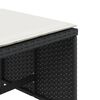 vidaXL 5-daļīgs dārza mēbeļu komplekts, matrači, melna PE rotangpalma