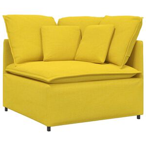 vidaXL modulārs stūra dīvāna modulis ar spilveniem, gai&scaron;i dzeltens, 100 cm