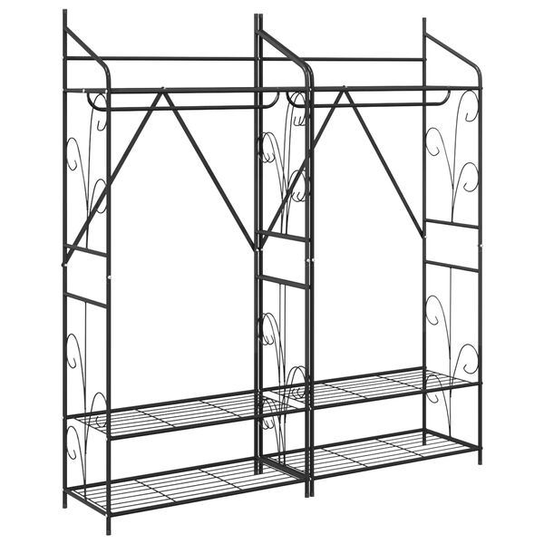 vidaXL Atvērts skapis Vienkrāsains 2 pcs 78 x 36 x 158 cm