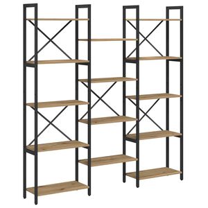 vidaXL Grāmatu plaukts Artisānā ozols 156 x 25 x 167 cm