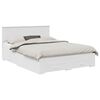vidaXL Gultas rāmis ar atvilktni Balts 150 x 200 cm Inženierijas koks
