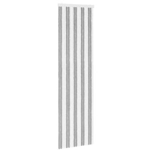 vidaXL Kukaiņu aizkars no &scaron;enila Pelēka un balta 56 x 200 cm 100% PP