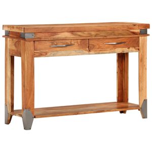 vidaXL konsoles galds, 110x34x74 cm, akācijas masīvkoks