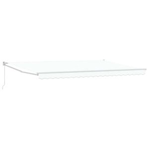 vidaXL Markīze Balts 500 &times; 300 cm Poliesters un metāls