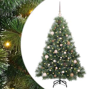 vidaXL Mākslīgā Ziemassvētku eglīte su 150 LED Zaļa 150 cm PE un PVC
