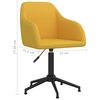 vidaXL grozāmi virtuves krēsli, 2 gab., dzeltens samts