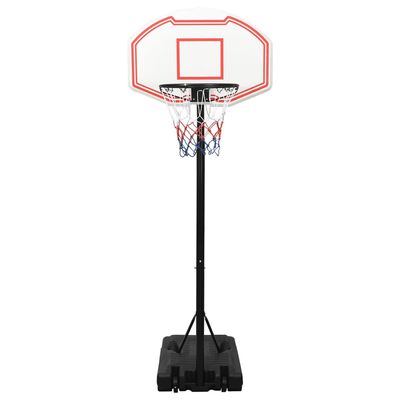 vidaXL basketbola vairogs, balts, 237-307 cm, polietilēns