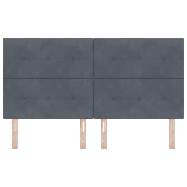 vidaXL Galvgalis ar galvas klāju Tum&scaron;i pelēks 180 cm Mākslīgā āda