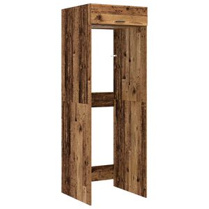 vidaXL Veļas ma&scaron;īnas skapis ar durvīm Vecs koks 67,5 x 68 x 200 cm