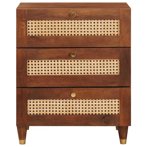 vidaXL Nakts skapī&scaron;i ar atvilktni 50 x 33 x 62 cm Cieta mango koksne