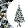 vidaXL Mākslīgā Ziemassvētku eglīte su 150 LED ar statīvu Balts 150 cm