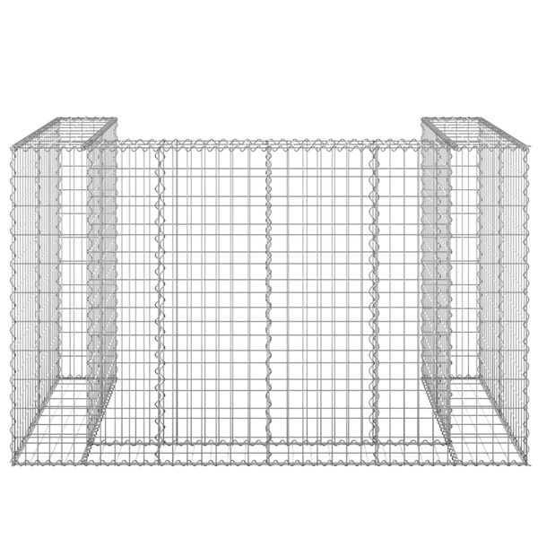 vidaXL gabions atkritumu tvertnēm, cinkots tērauds, 180x100x110 cm