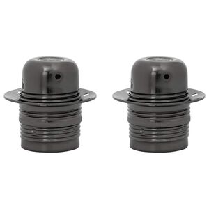 vidaXL Lampu turētāji 2 gab Glossy Black E27
