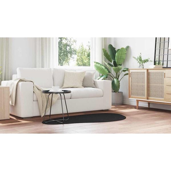 vidaXL Teritorijas paklāji HUARTE Melna 80 x 150 cm Poliesters