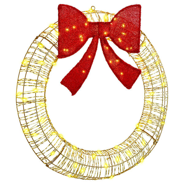 vidaXL Vainags su 80 LED Silti balta 91 x 91 x 9 cm PET