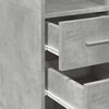vidaXL skapis, betona pelēks, 40x42,5x225 cm, inženierijas koks