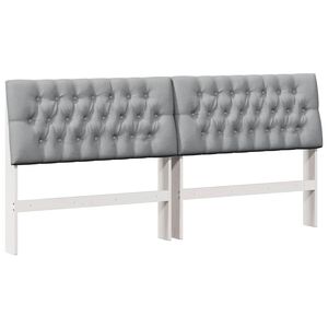 vidaXL Mīkstināts gultas galvgalis Gai&scaron;i pelēks 200 cm