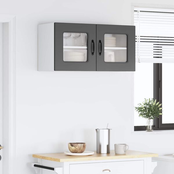 vidaXL Virtuves Skapis Kalmar Melna 80 x 31 x 40 cm Inženierijas koks