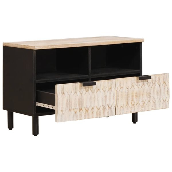 vidaXL Televizora skapī&scaron;a Baltā mazgā&scaron;ana apdare 70 x 33,5 x 46 cm