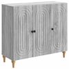 vidaXL Puse Pelēks Sonoma ozols 89 x 34,5 x 80 cm Inženierijas koks