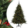 vidaXL Mākslīgā Ziemassvētku egle ar bumbiņu 210 cm 300 LED