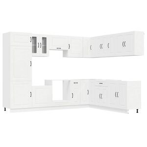 vidaXL 14-daļīgs virtuves skapītis komplekts, Kalmar, balts