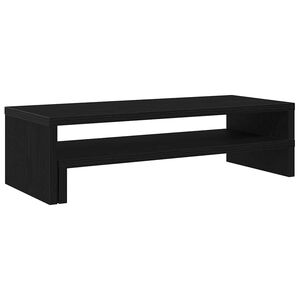 vidaXL monitora statīvs, melns ozols, 54x22x15 cm, inženierkoks