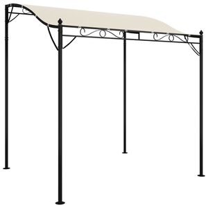 vidaXL nojume, 2x2,3 m, 180 g/m&sup2;, audums un tērauds, krēmkrāsas