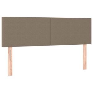vidaXL gultas galvgaļi, pelēkbrūns, 144x5x78/88 cm, audums