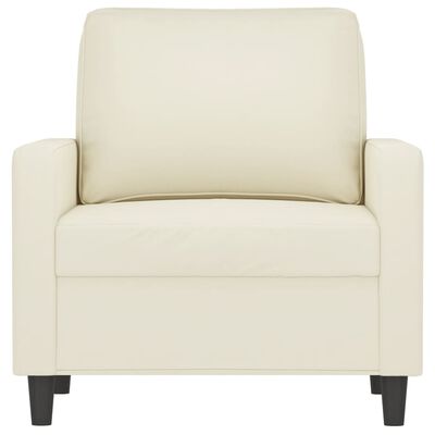 vidaXL atpūtas krēsls, krēmkrāsas, 60 cm, samts