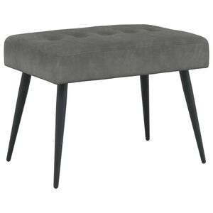 vidaXL Sols ar pogām Tum&scaron;i pelēka 60 x 40 x 45 cm Samts