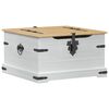 vidaXL storage box ar plauktu Balts 78 x 78 x 45 cm Ciets priedes koks
