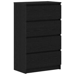 vidaXL kumode, melns ozols, 60x35x98,5 cm, inženierijas koks