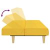 vidaXL 2-vietīga dīvāngulta, dzeltens audums