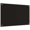 vidaXL Virtuves aizsargpanelis Melna 80 x 50 cm rūdīts stikls
