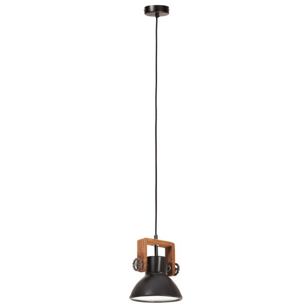 vidaXL griestu lampa, industriāls dizains, melna, 25 W, 19 cm, E27