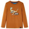 Bērnu krekls ar garām piedurknēm, oranži brūns, 128
