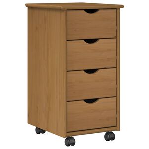 vidaXL Rito&scaron;ais skapis 34 x 39 x 65,5 cm Cieta priede Medus brūns