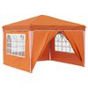 vidaXL Pop-up svinību teltis 288 x 288 x 245 cm Oranža Oksforda audums