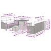 vidaXL Dārza dīvānu komplekts ar spilvenu 9 pcs Bē&scaron;s un krēms