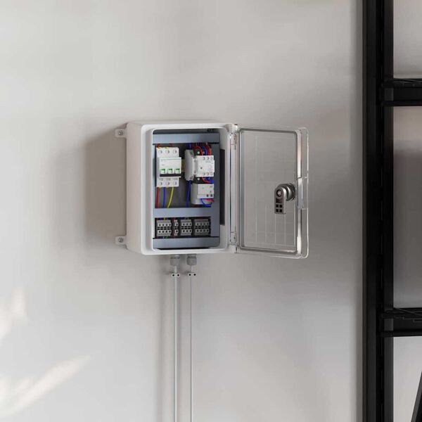 vidaXL Kontroles skapītis Pelēka 18 x 13 x 24 cm ABS plastmasa