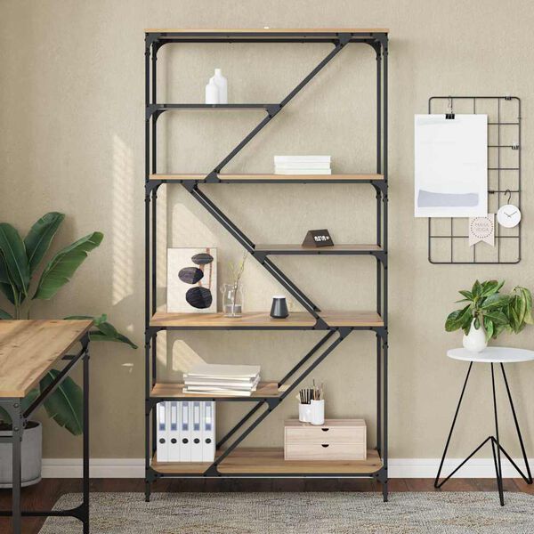 vidaXL Grāmatu plaukts Artisānā ozols 91 x 36 x 176 cm